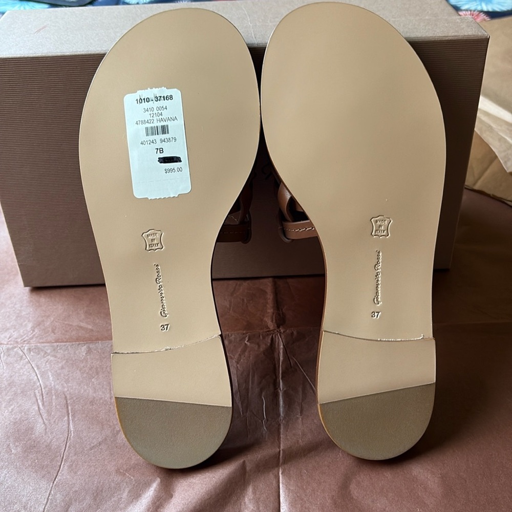 🤎🌟🤎 Gianvito Rossi Brown Sandals with Intricate Cut-Out Design 🤎🌟🤎 - Picture 13 of 16
